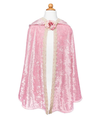 Deluxe Pink Rose Princess Cape (Size 3-4)