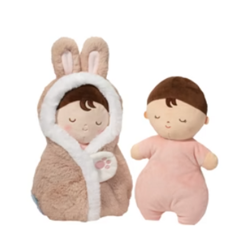 Baby Bunny Hug Swaddle Doll