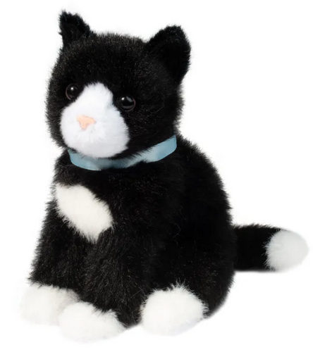 Mini Black & White Cat 6" Tall