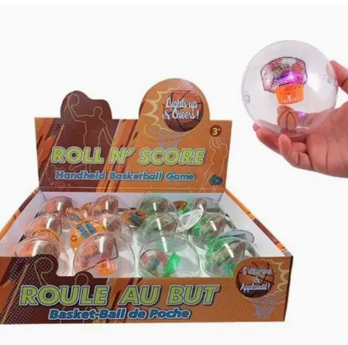 Roll N' Score Light-Up Handheld Basketball Game with Sound