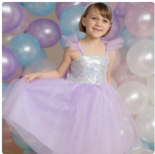 Sequins Princess Dress Lilac - Size 7/8