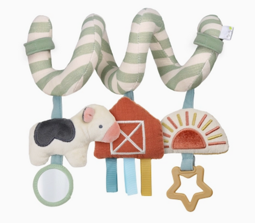 Itzy Bitzy Spiral Car Seat Activity Toy - Farm