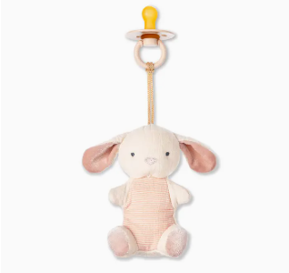 Bitzy Pal Natural Rubber Pacifier & Plush - Bunny