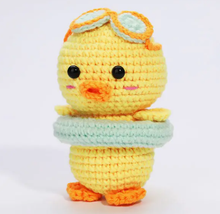 The Loop Brigade: Diy Mini Crochet Plush Toy Complete Kit For Beginners - Mallory the Duck