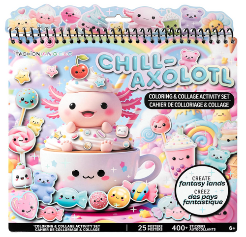 Chill-Axolotl Coloring & Collage Set