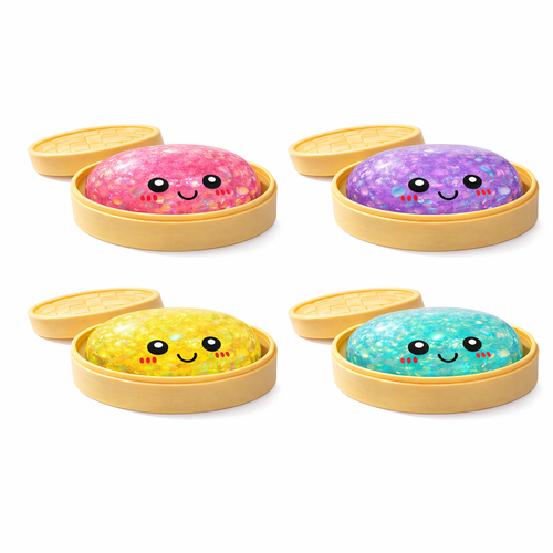 4" Dumpling Glitter Bead