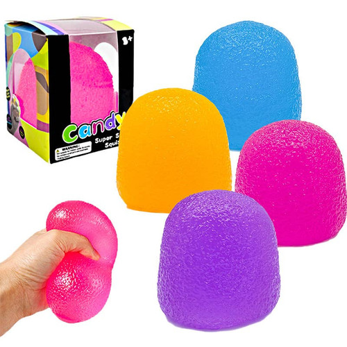Jelly Squishy Stress Gumdrop: Orange