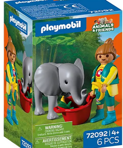 Playmobil - Zoo: Baby Elephant & Zookeeper