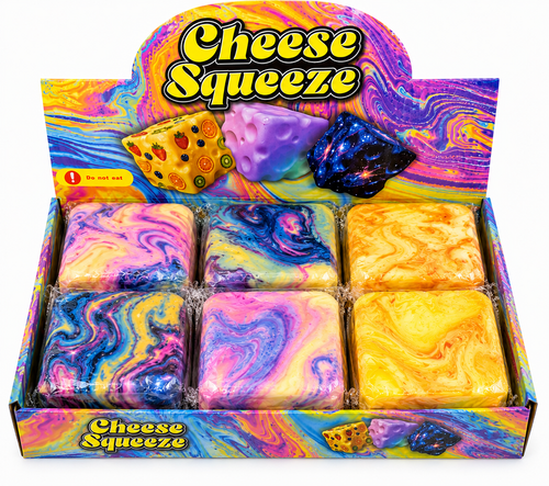 Cheese Squeeze Swirl Colors– 3” Assorted Styles