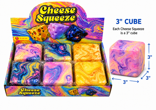 Cheese Squeeze Swirl Colors– 3” Assorted Styles
