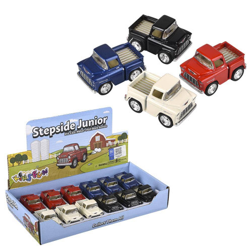 2" Diecast Pull Back Mini Chevy Stepside  12/Disp