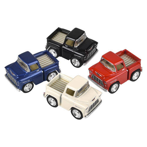 2" Diecast Pull Back Mini Chevy Stepside  12/Disp