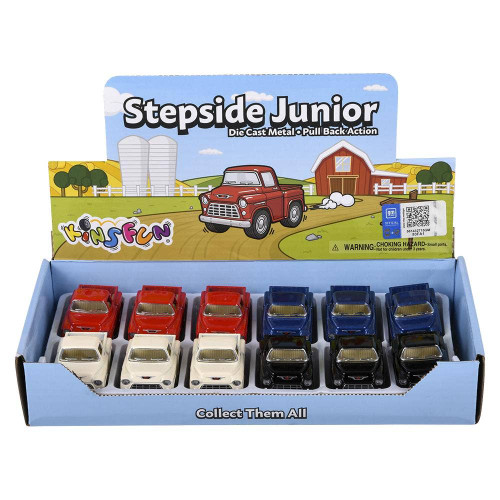 2" Diecast Pull Back Mini Chevy Stepside  12/Disp