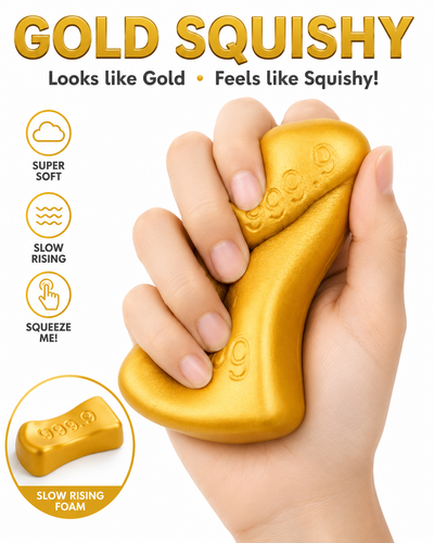 Gold Squishy – 5.5” Slow Rising Gold Bar (M)