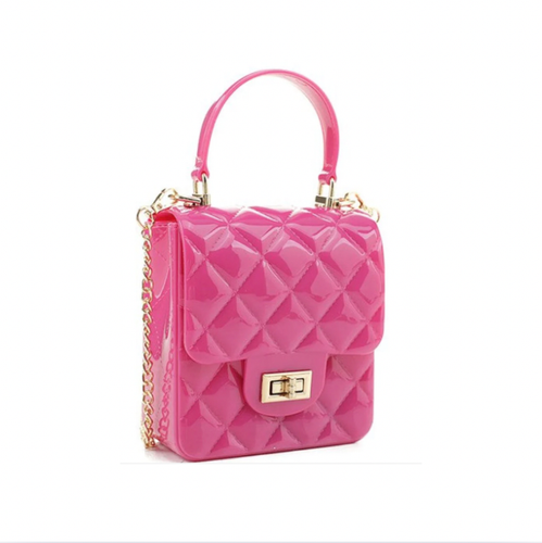 Mini Quilted Jelly Crossbody Gold Chain Bag - Assorted Colors