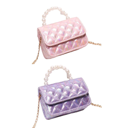 Mini Pastel Clutch  with Crossbody Gold Chain - Assorted Colors