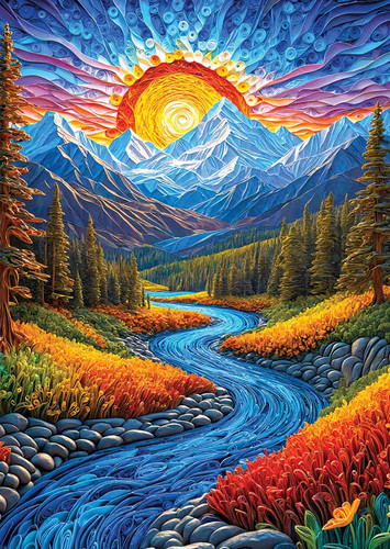 Sunrise Landscape - 1000-Piece  Puzzle