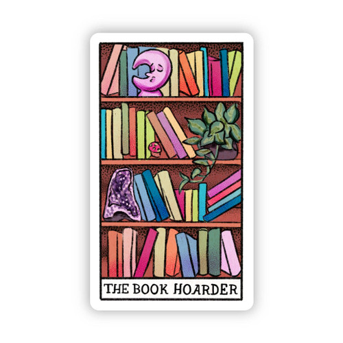 Vinyl Sticker - The Book HoarderTarot Card