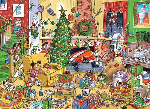 DoodleTown Catching Santa 1000-Piece Cobble Hill Puzzle
