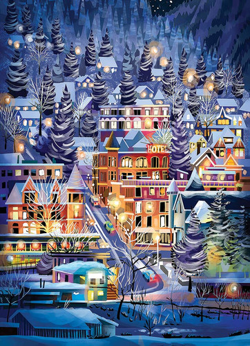 Ski Town-  500 Piece Cobble Hill Puzzle