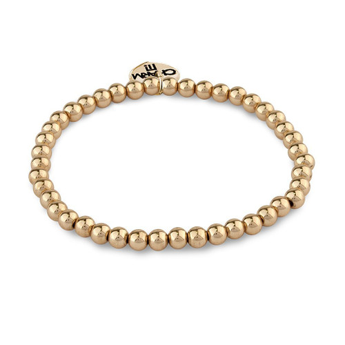 4mm Gold Bead Stretch Bracelet