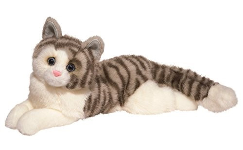 Smokey Gray Floppy Cat 15"