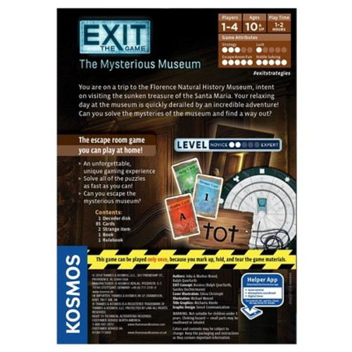 Exit Game - The Mysterious Museum (Age 10+)