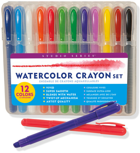 Studio Series Watercolor Crayon Set (12 ct)
