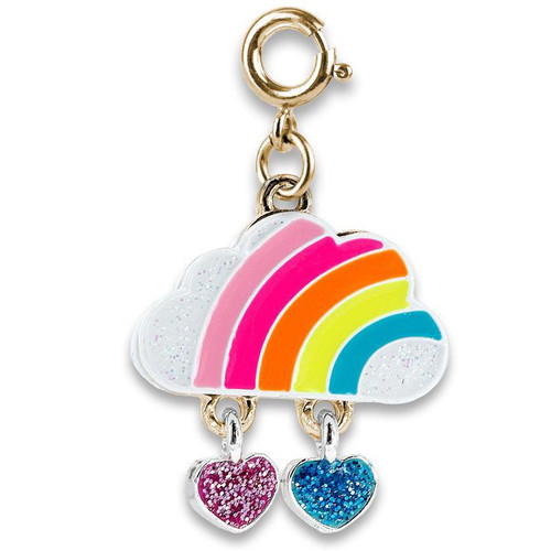 Charm - Gold Rainbow Cloud