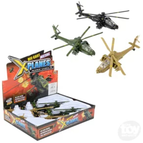 Pullback Apache Helicopter 8" DC