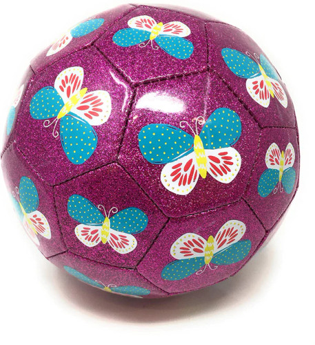 Size 3 Glitter Soccer Ball - Butterfly