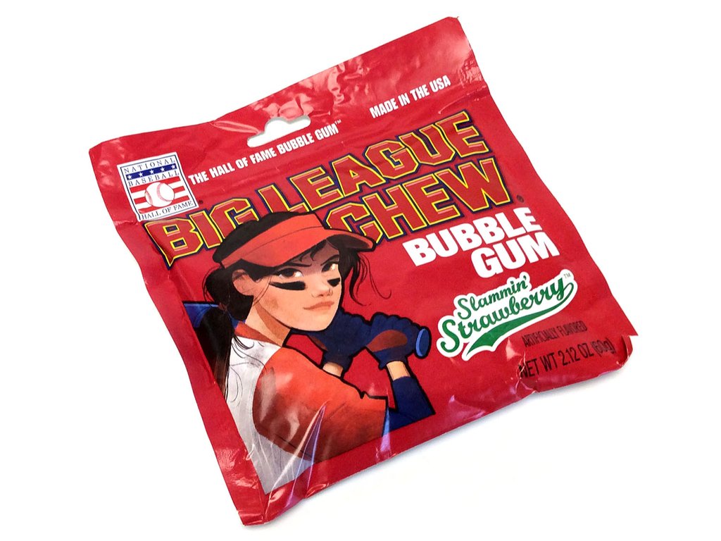 Big League Chew - Slammin Strawberry Girl - The Smiley Barn