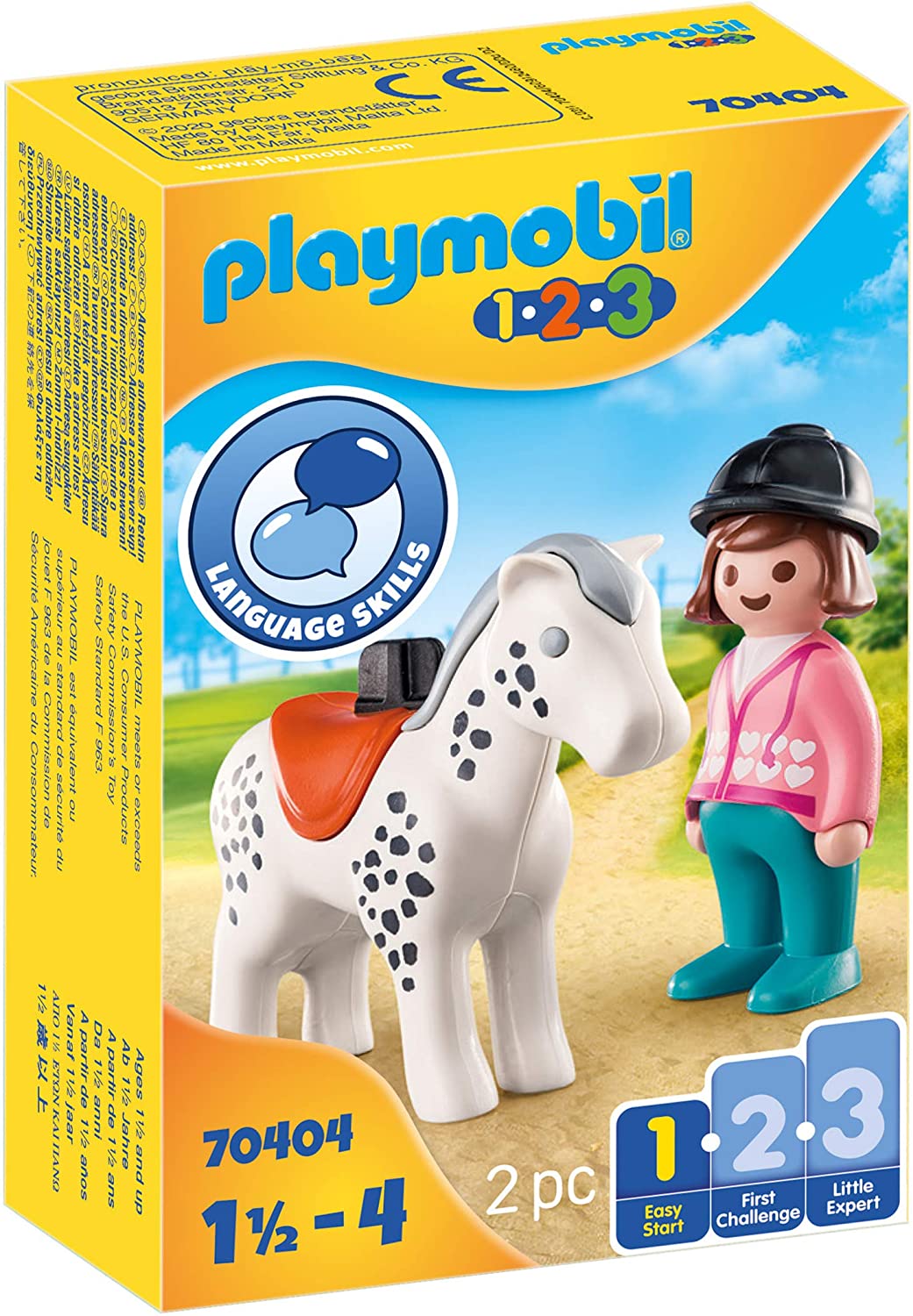 Playmobil 123 - Rider with Horse The Smiley Barn