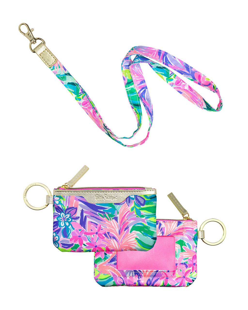 Lilly Pulitzer ID Case Keychain Wallet with Zip Close, Cute Durable Card  Holder for Women Teen Girls, It Was All A Dream 