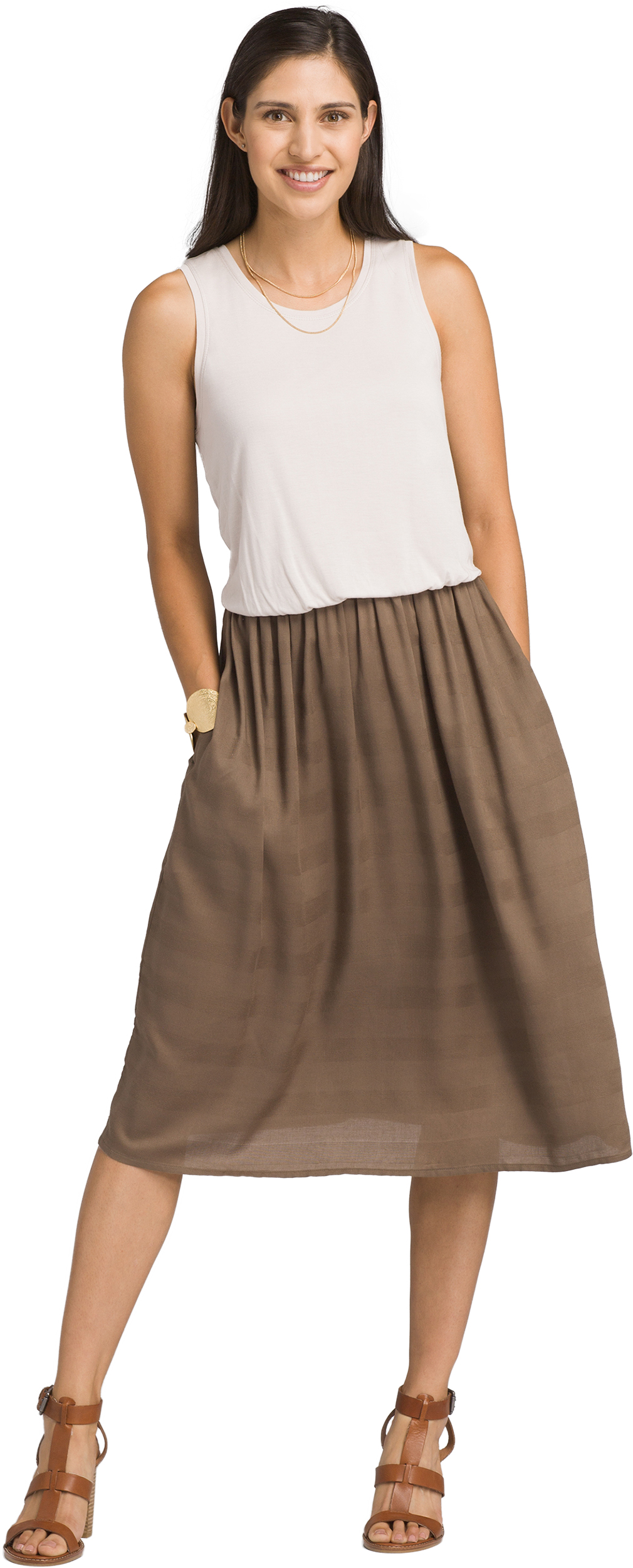 casual summer dresses midi length Modern Citizen Women's Prima Jersey Midi Dress - Black