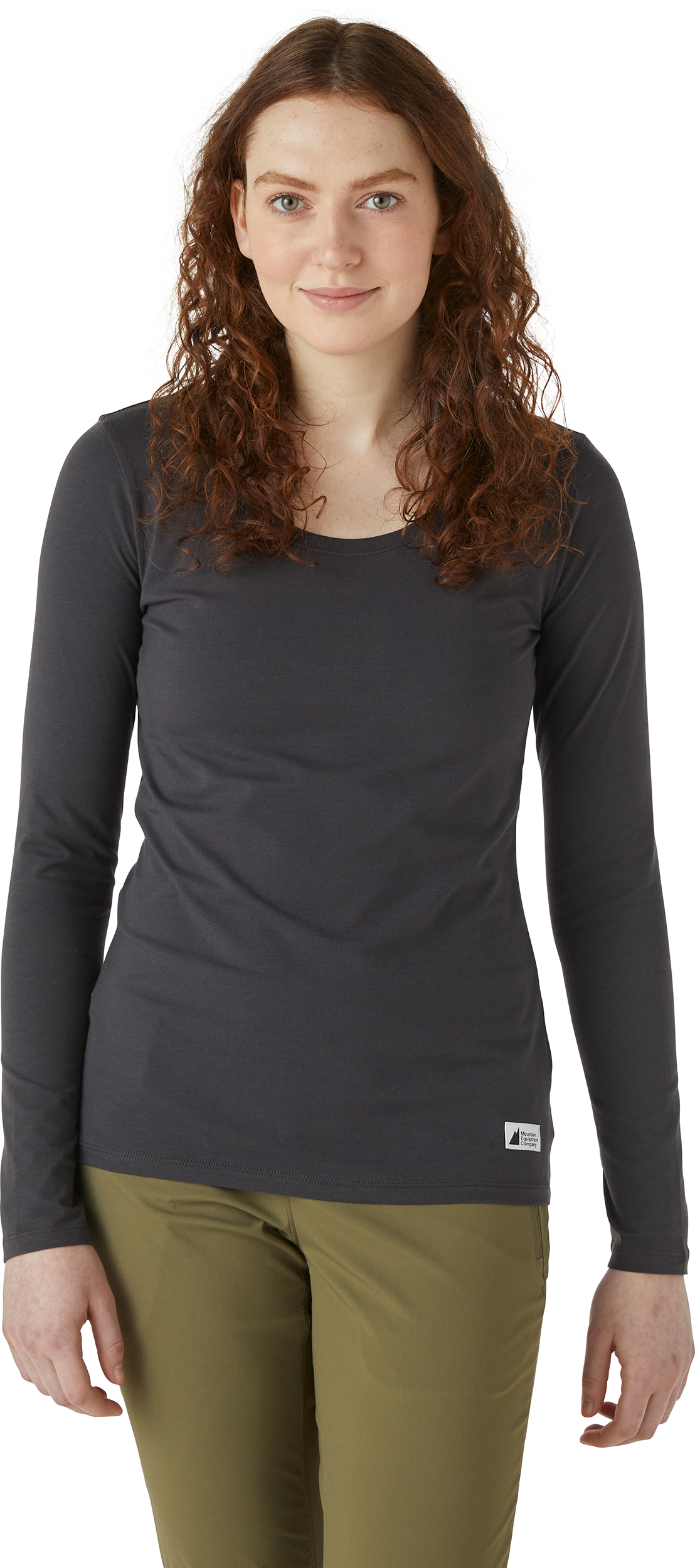 Womens Stretch Long Sleeve Top – Organic Cotton – pink, truffle or