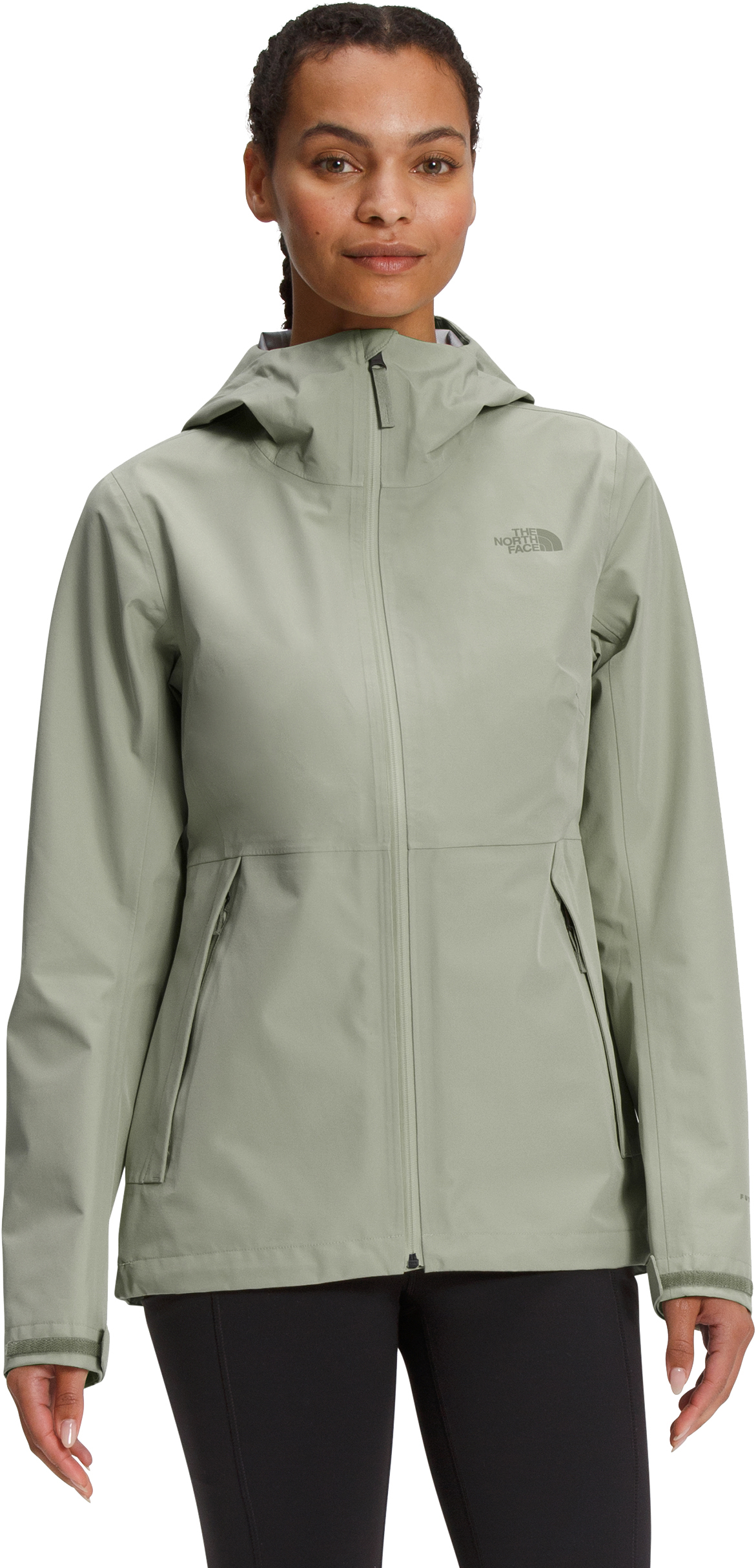 north face women's pink and grey jacket
