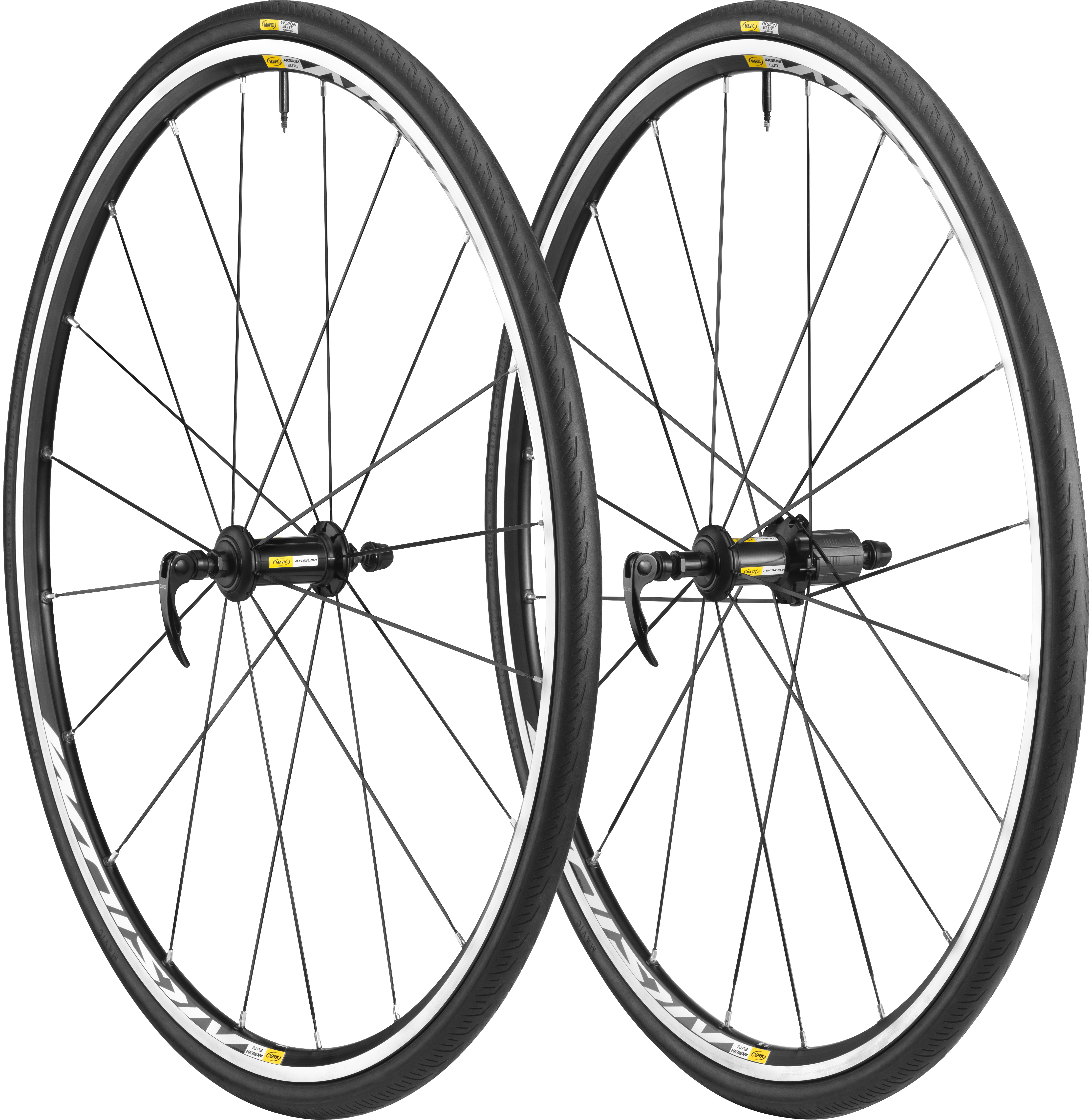 前輪　Mavic Aksium Elite + YKSION ELITE Mavic Aksium Elite Wheelset with Yksion Elite Guard Tires | MEC