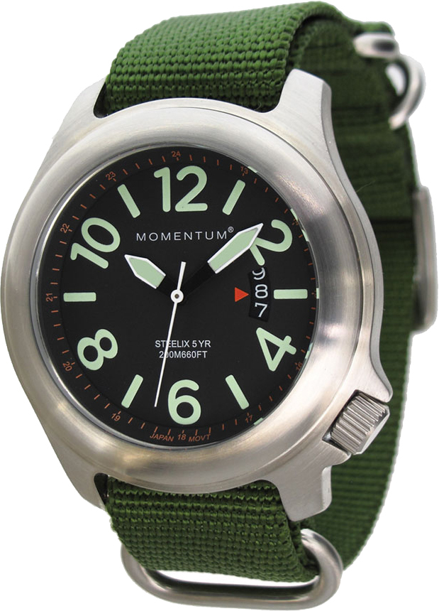 Momentum Steelix ナイロン NATO バンド Momentum Steelix Mens Watch with Nylon Strap OutdoorGB
