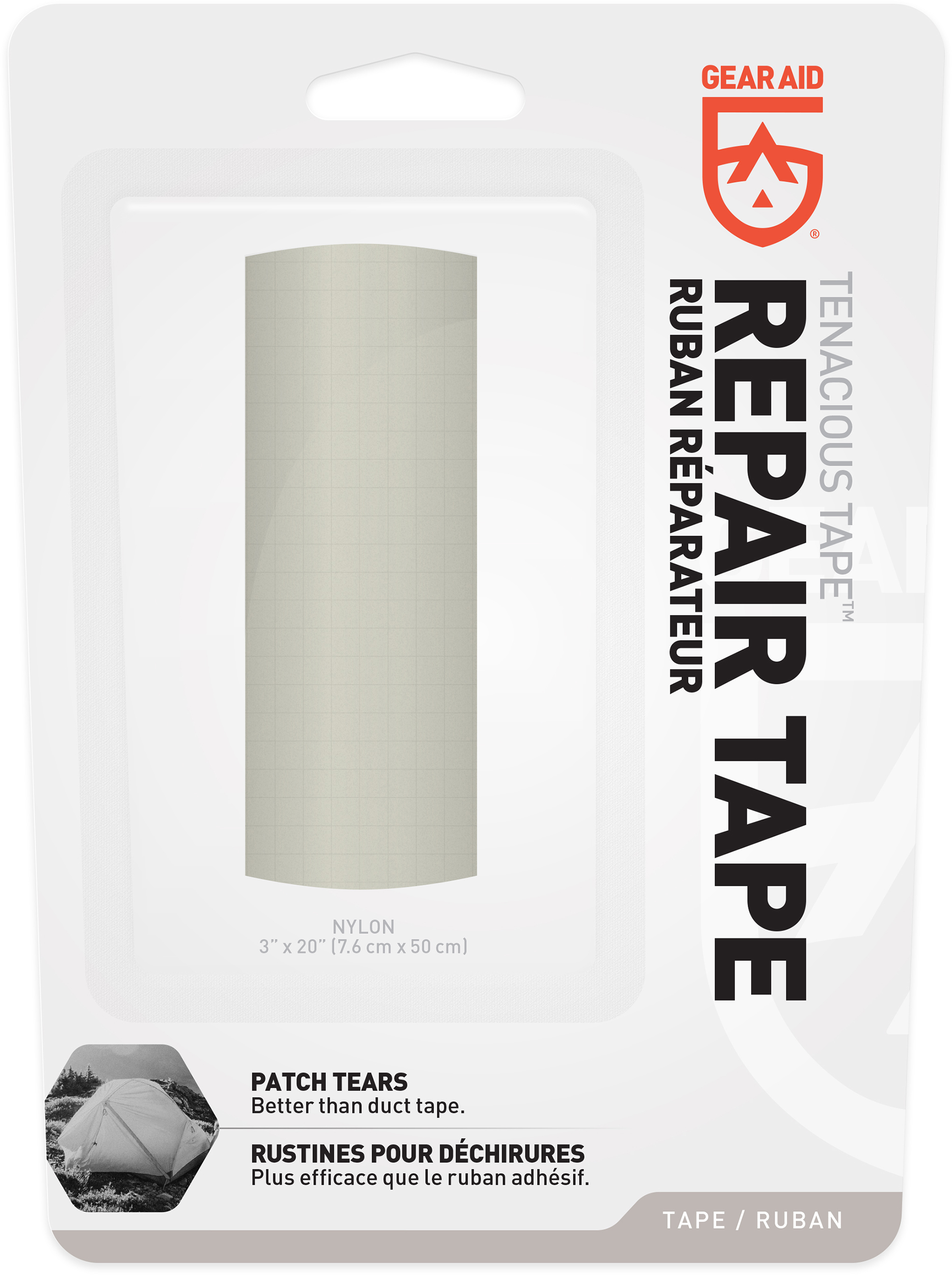 Reflective Fabric Tenacious Tape Outdoor Hiking Gear Repair - Gray