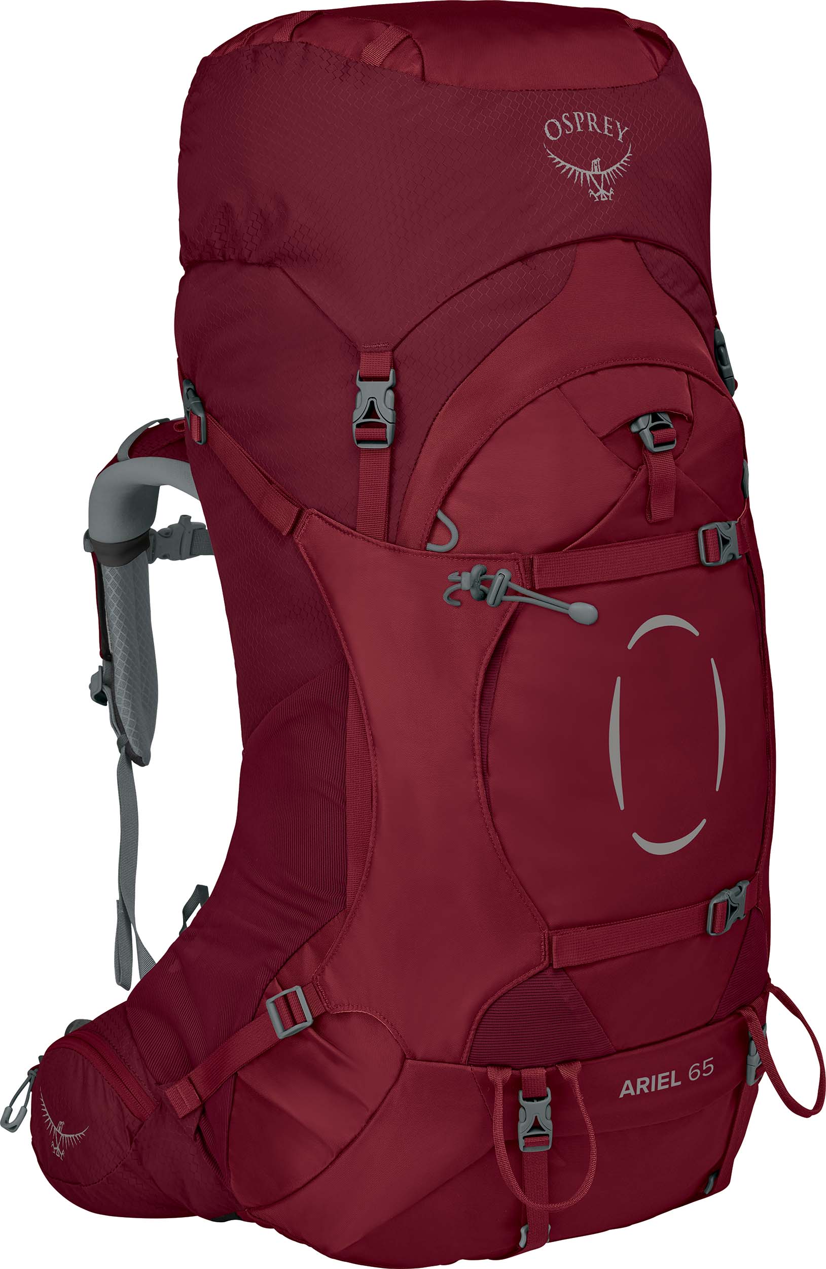osprey ariel 65 backpack women& 39 65L EF | Women's Plus-Size Whether its an extended excursion into the backcountry or a weekend full of creature comforts the 65 liter womens Osprey Ariel 65, Medium Grey