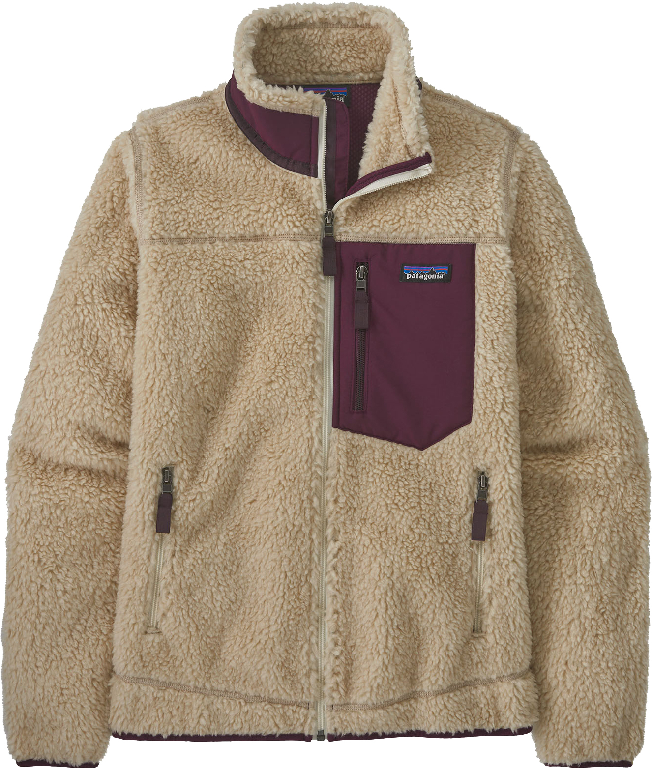 Patagonia Womens Large Snap Front Retro-X Jacket. Dusky Brown.