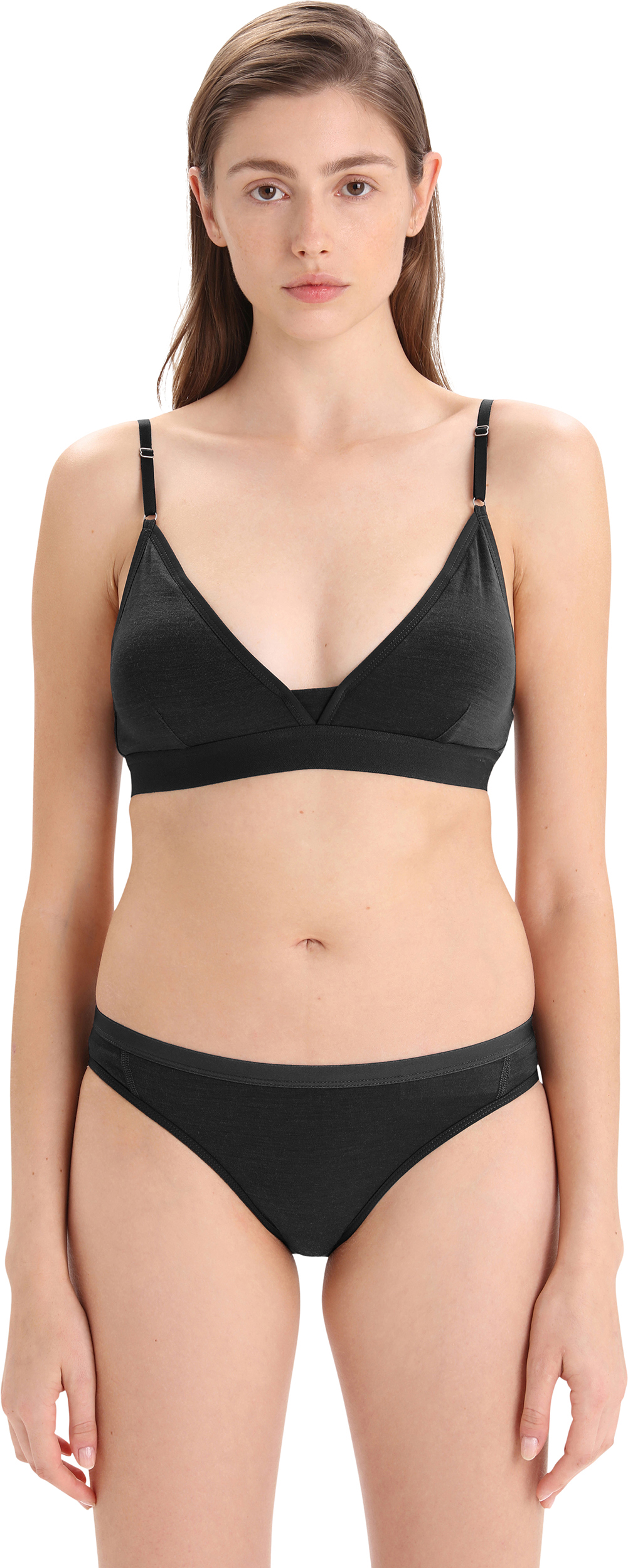 Icebreaker MERINO SIREN BRA - Light support sports bra - black 