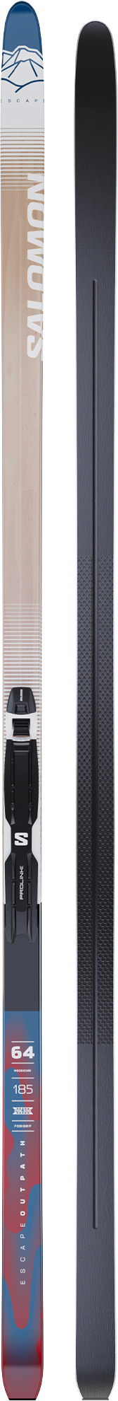 salomon escape 64 outpath cross-country skis with prolink bindings Adult Auto Cross Country piste.The ski is pre 2025 Salomon Escape Outpath 64