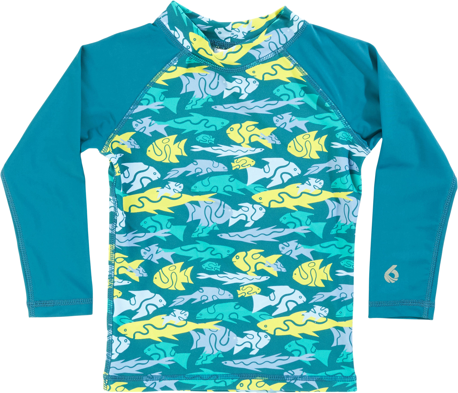 Level Six Snapper Long Sleeve Sunguard - Kids 3T Peacock