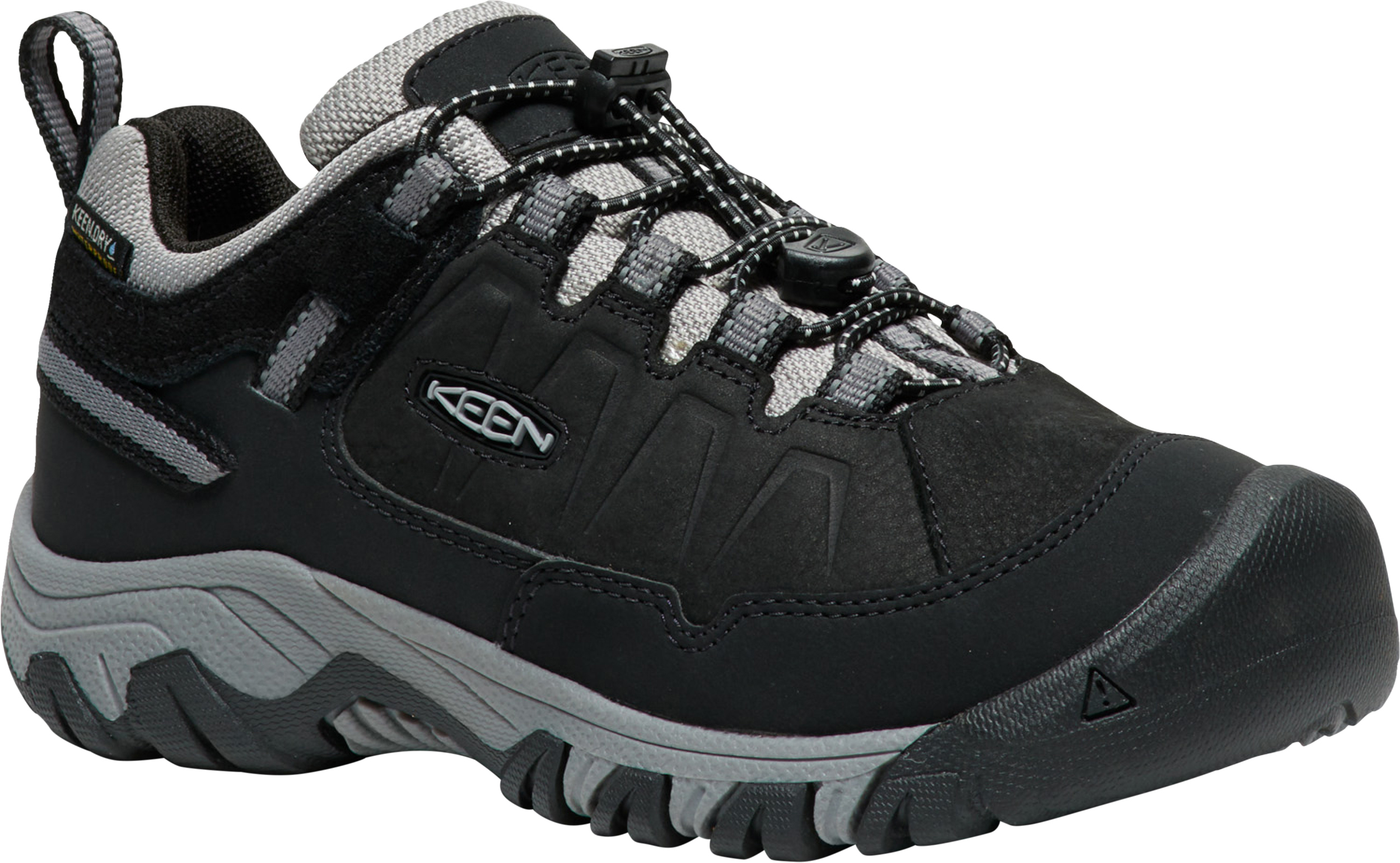 Chaussures de randonnée imperméables Targhee Mid KEEN pour enfant, Noir/gris acier