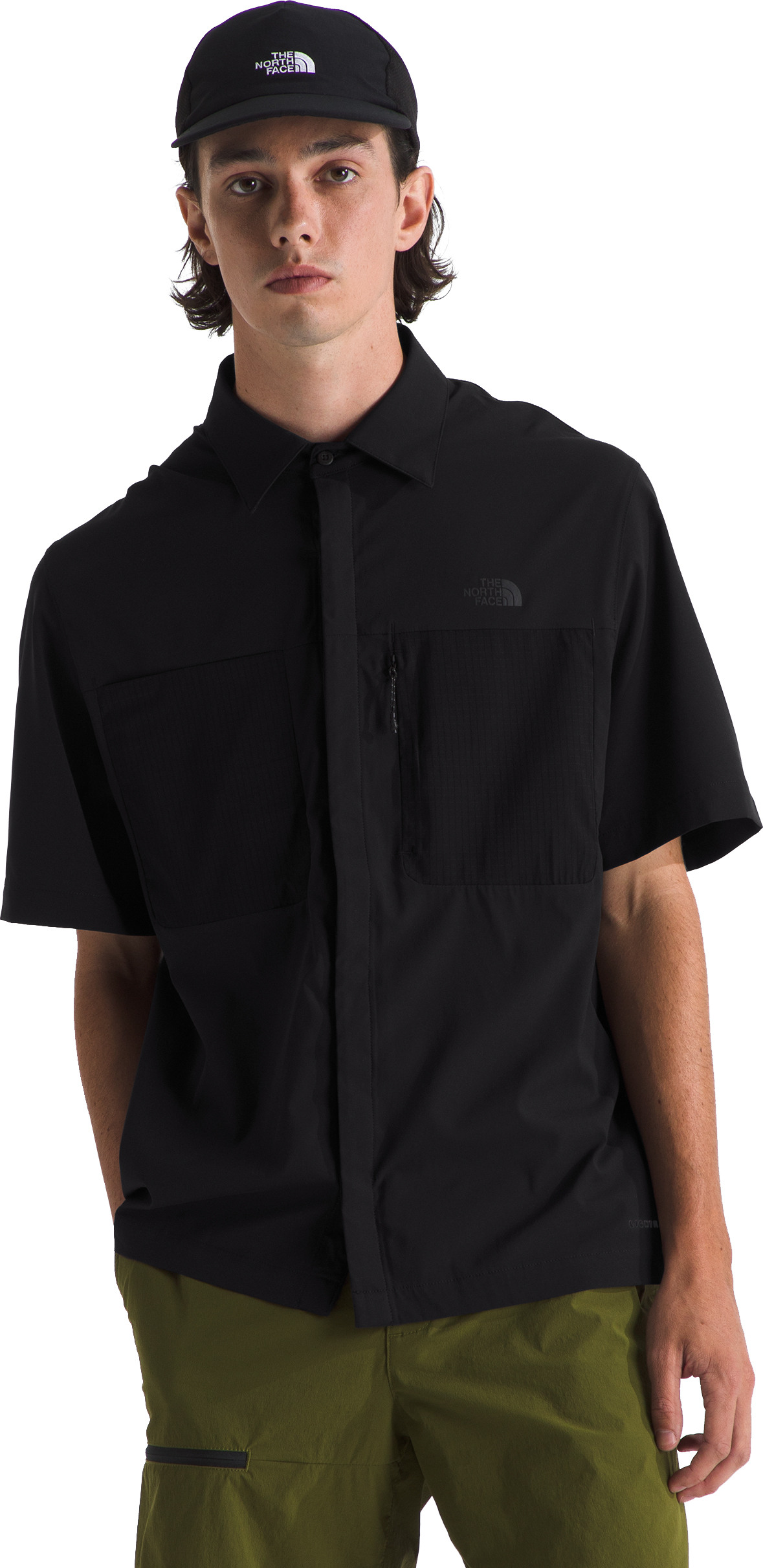 ★★THE NORTH FACE★★ Delphi Short Sleeve Round Tee COOL GR The North Face Logo Print Short Sleeve T-Shirt | Grattan