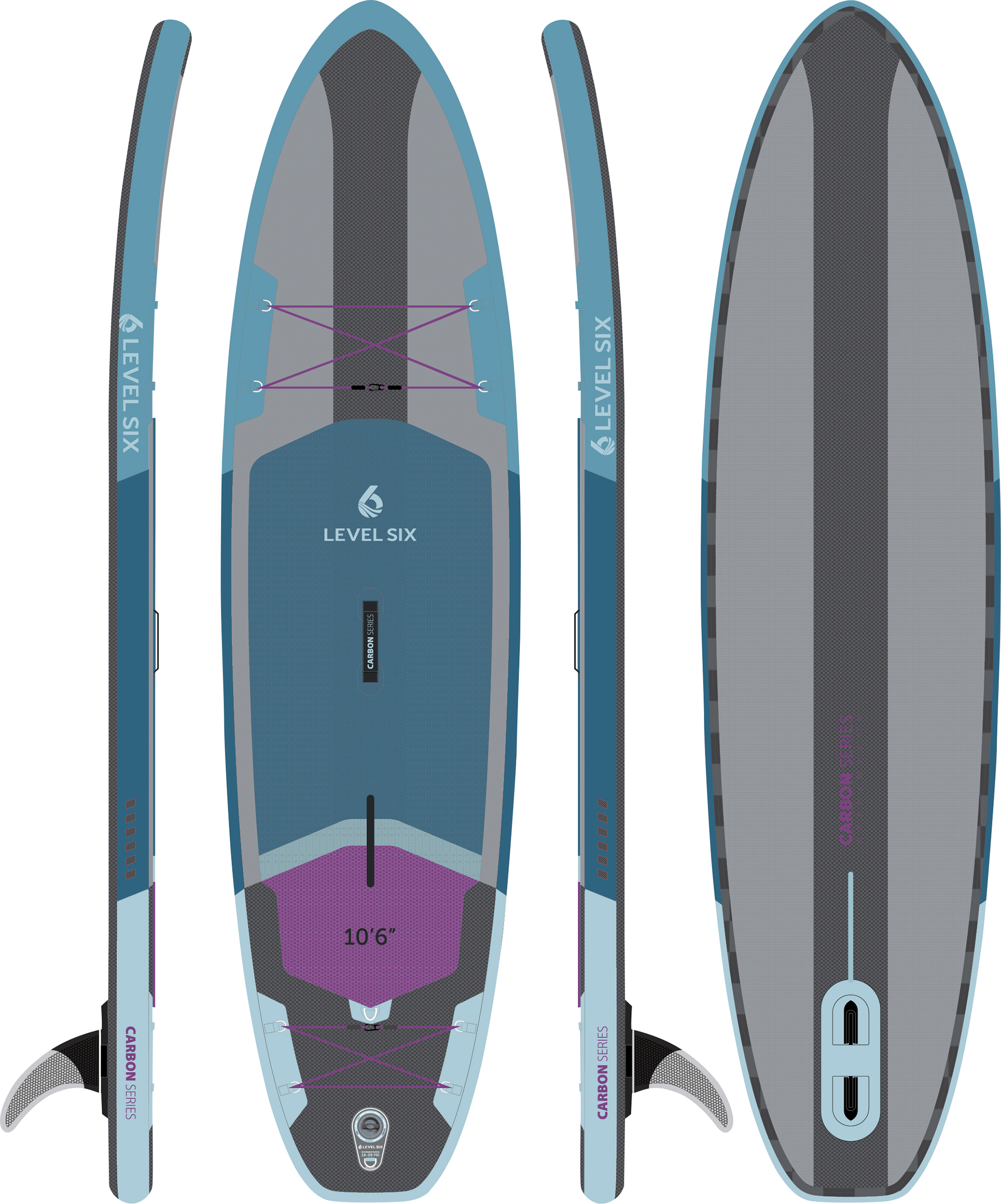Level Six Ten Six Carbon Inflatable SUP Package - Unisex | MEC