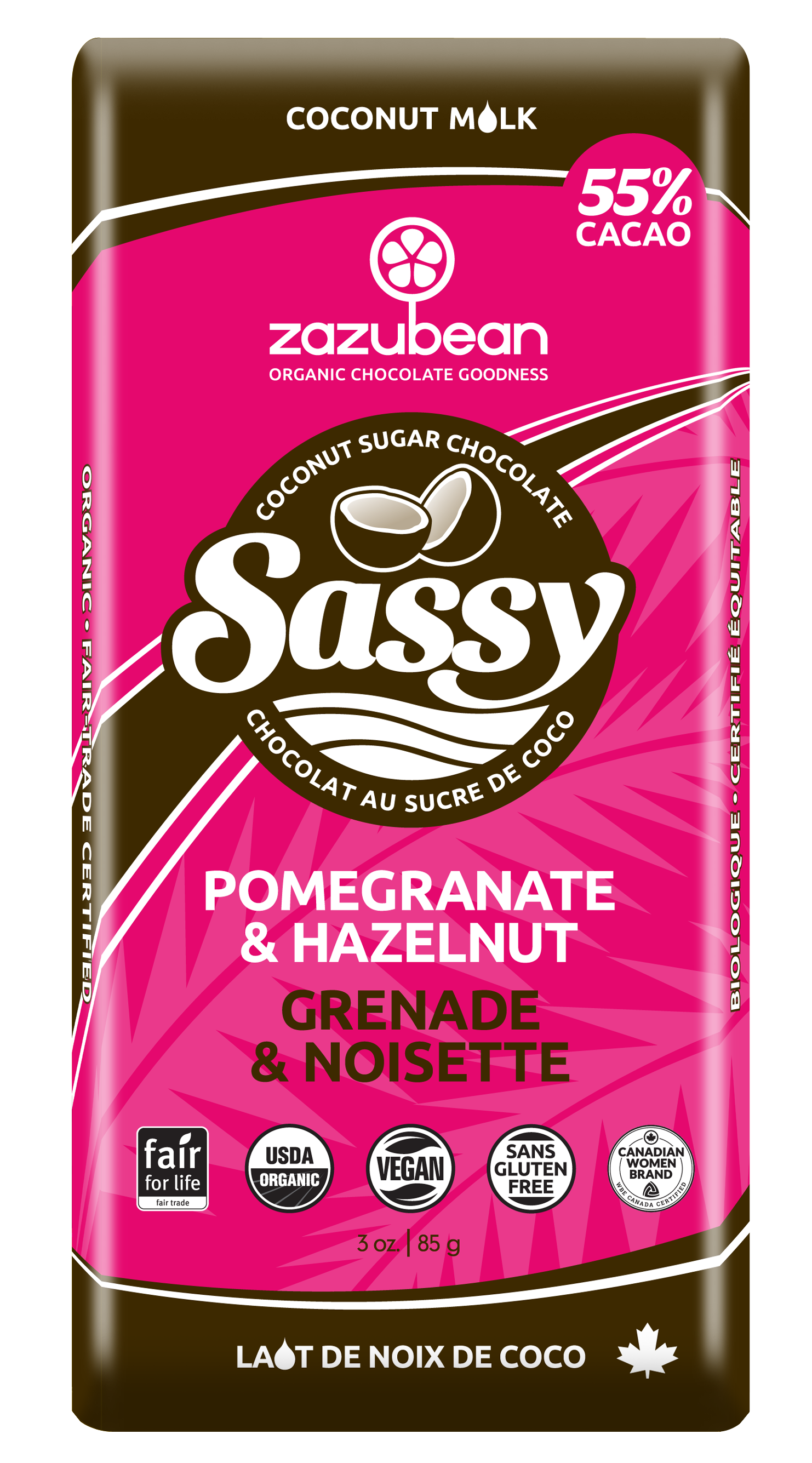 Zazubean Flirt Raspberry & Cherry - Dark Chocolate Bar | MEC
