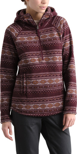 The North Face Printed Crescent Hooded Pullover Sweater Fleece Women's